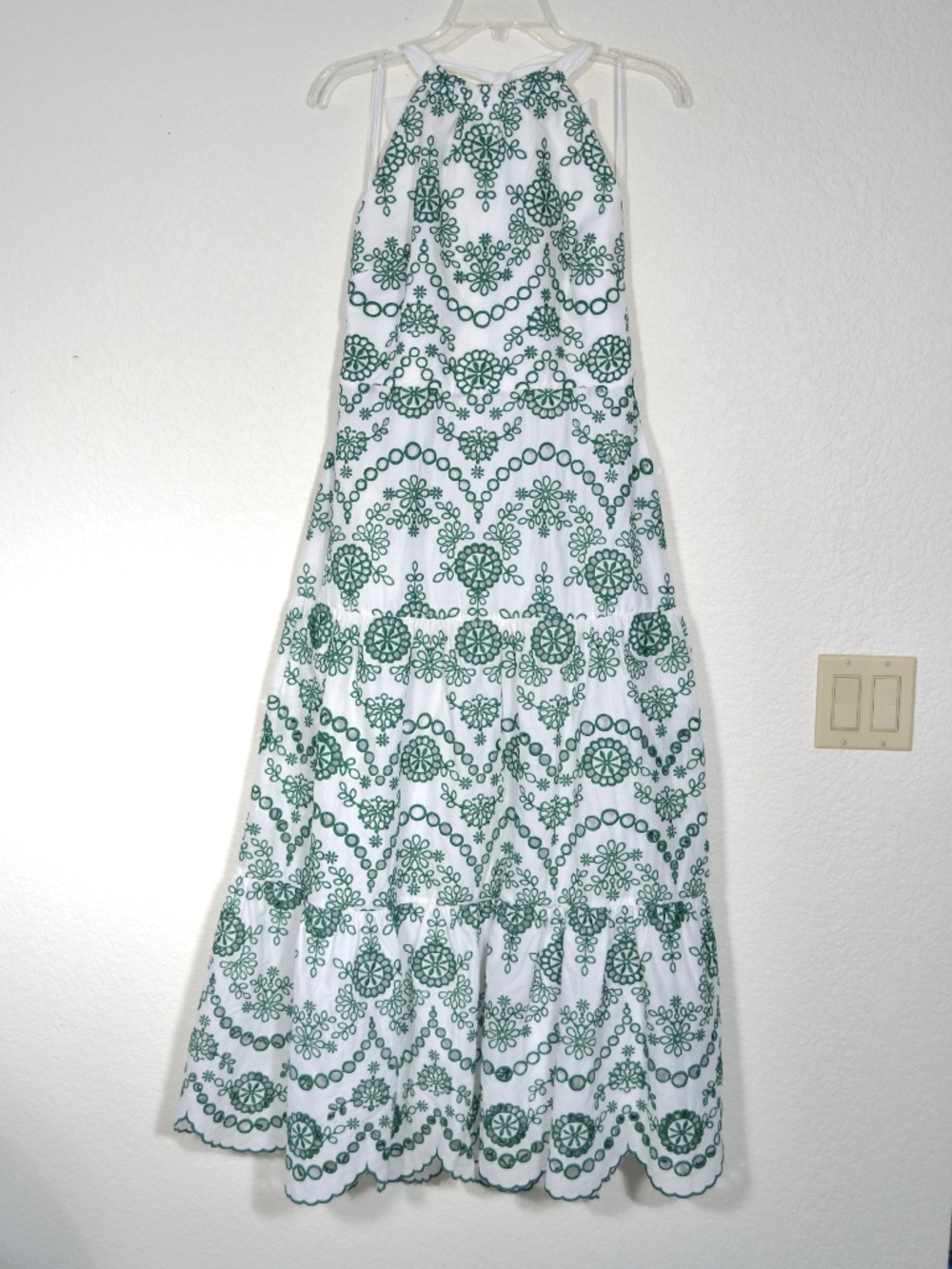 NWT Milly Hayden Green and White Halter-Size 10 - Picture 4 of 13